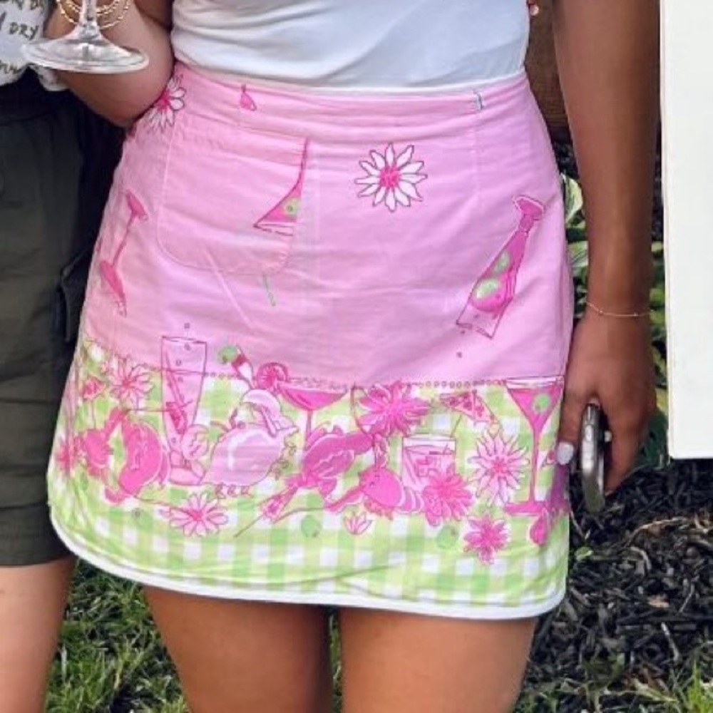 Lilly Pulitzer Martini Time Reversible Skirt